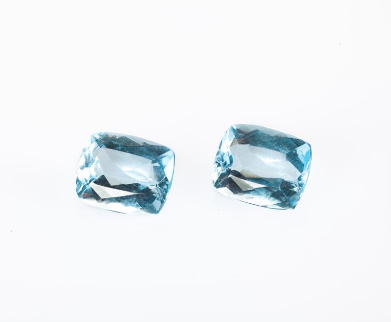 Coppia di Acquamarine Ct. 10,10