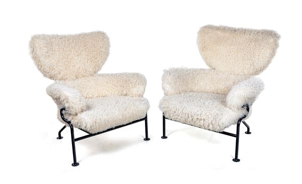 FRANCO ALBINI E FRANCA HELG - Due poltrone mod. Tre Pezzi PL 19