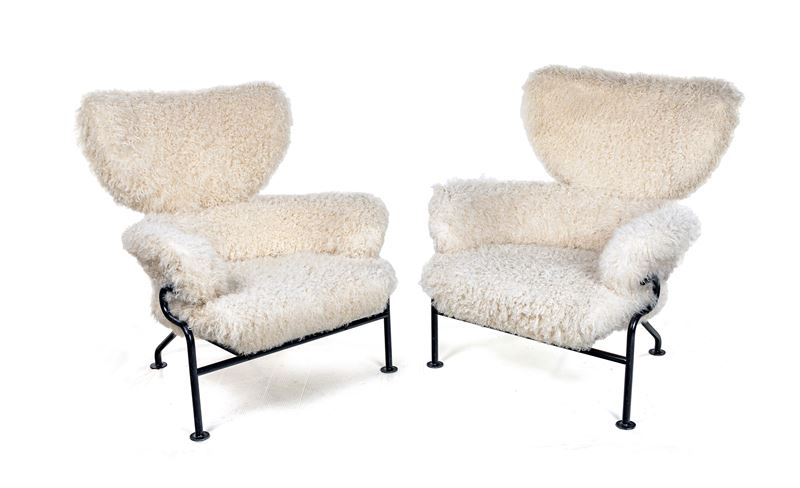 Franco Albini e Franca Helg - Due Poltrone Mod. Tre Pezzi Pl 19