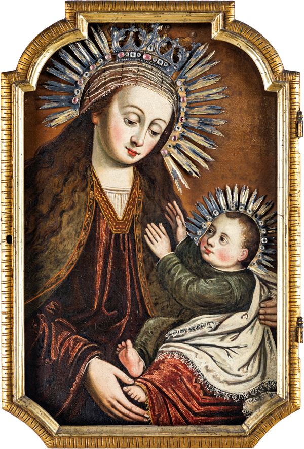 Scuola spagnola del XVIII secolo - Scuola Spagnola, Madonna col Bambino