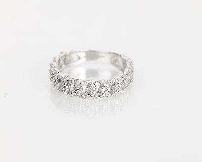 Anello a Catena in Oro e Brillanti