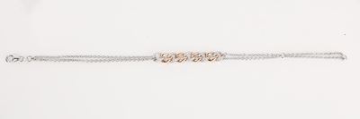 Bracciale a Maglia Groumet in Oro e Brillanti
