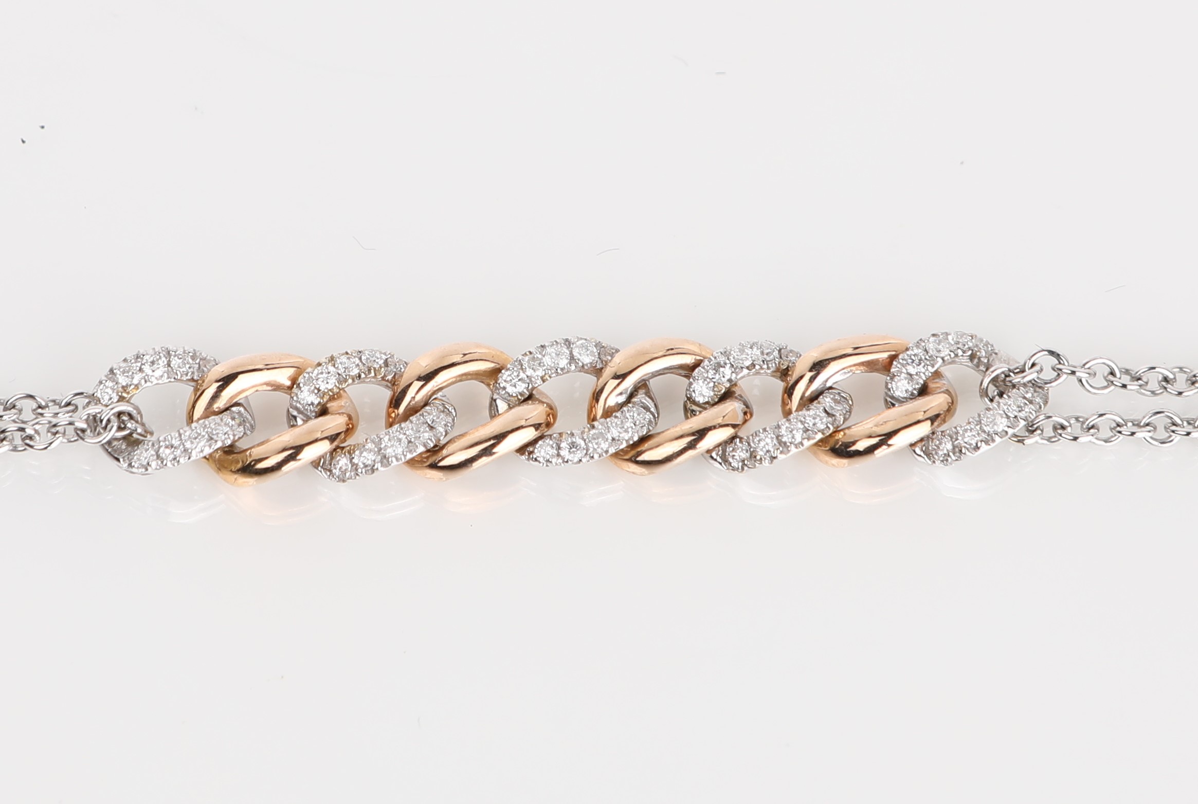 Bracciale a Maglia Groumet in Oro e Brillanti