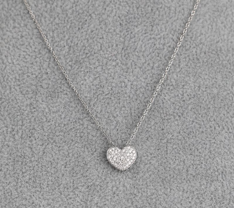 Pendente a Cuore in Oro e Brillanti
