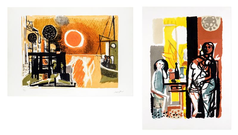 Bruno Saetti - Lotto di 2 Grafiche
