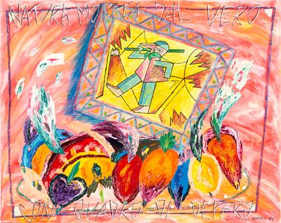 Natura Morta dal Vero con Quadro di Depero