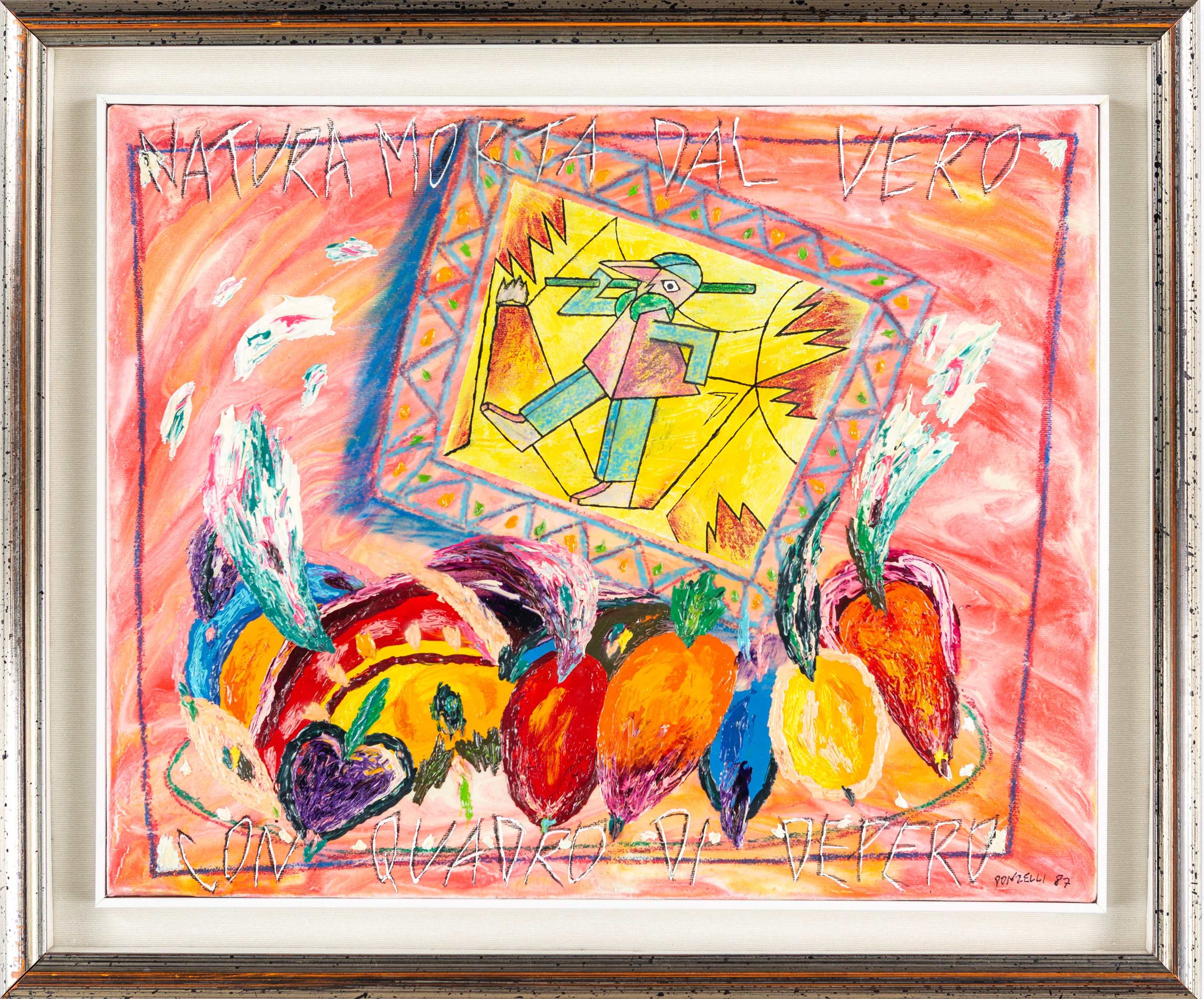 Donzelli Bruno - Natura Morta dal Vero con Quadro di Depero