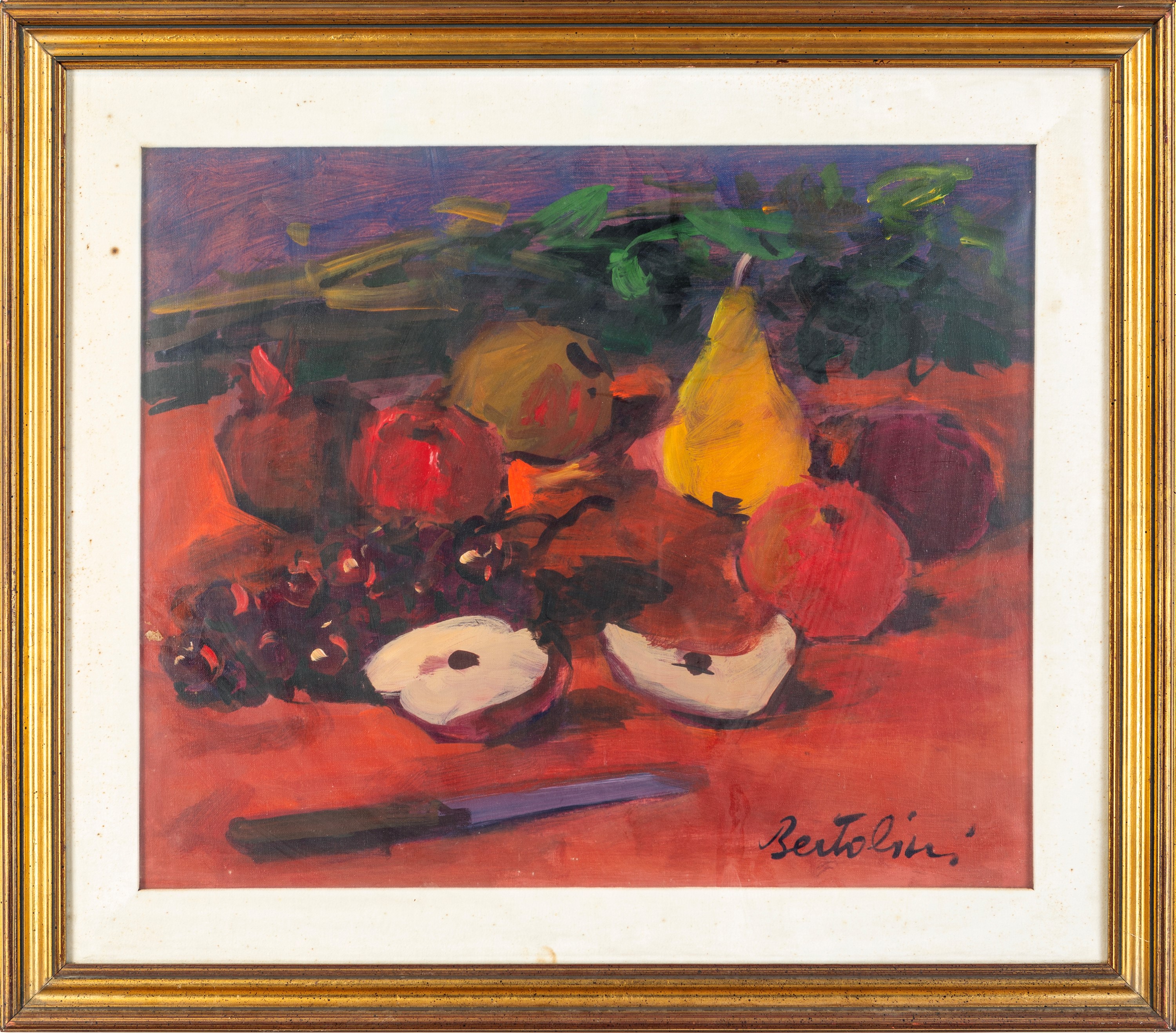Giuseppe Bertolini - Natura Morta con Frutta