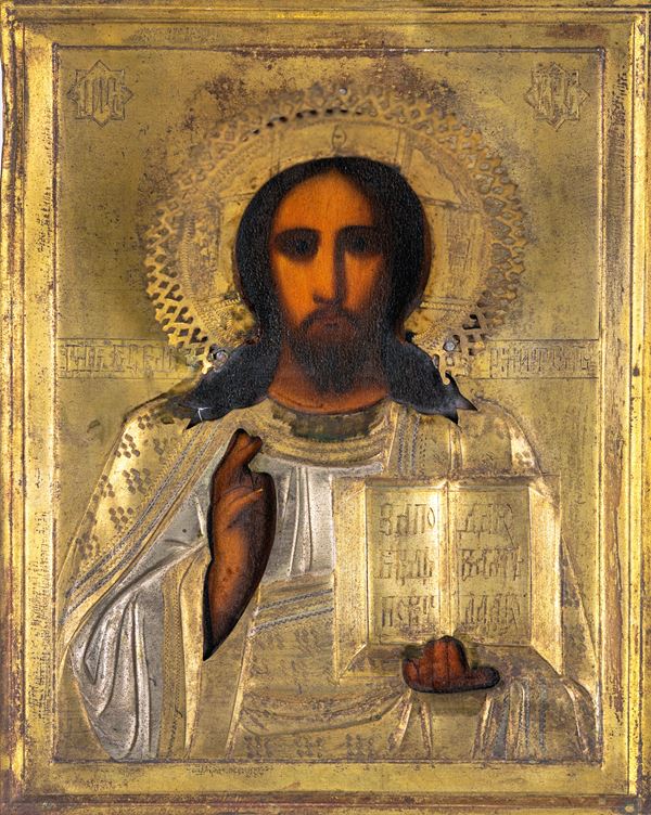 Iconografo russo del XIX secolo - Cristo Pantocratore
