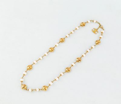 Catena in Oro Giallo con Perle Australiane