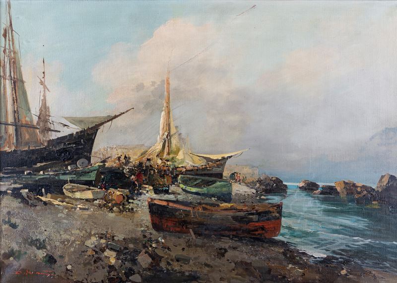 Ezelino Briante - Barche in Secca