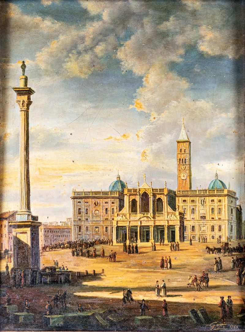 Pittore del XX Secolo - Processione a Santa Maria Maggiore
