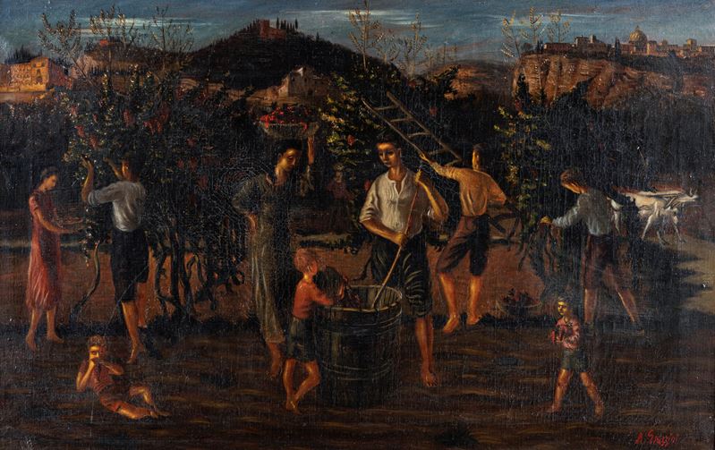 Pittore del XX Secolo - La Vendemmia