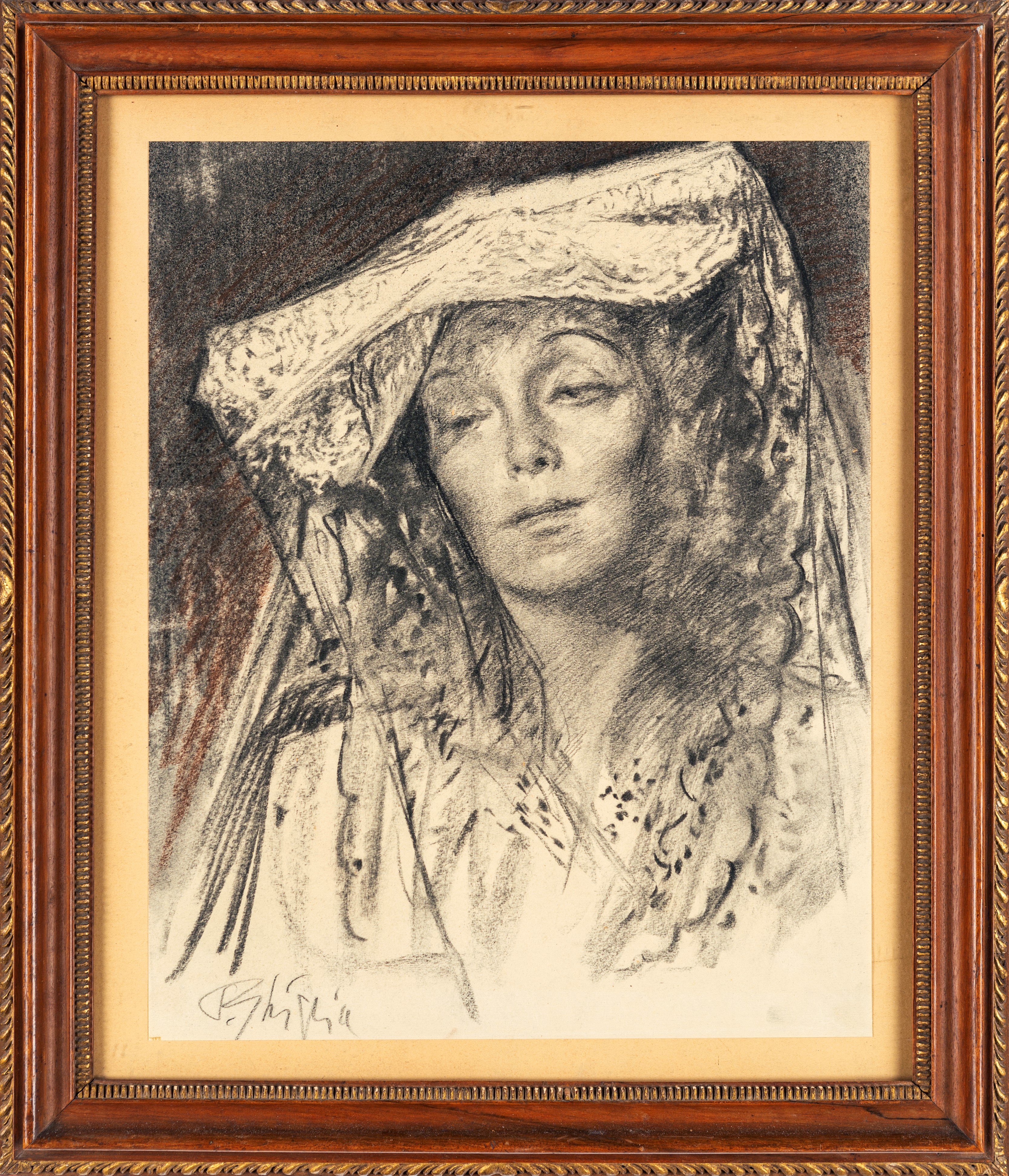 Paulo Ghiglia - Ritratto Femminile in Costume