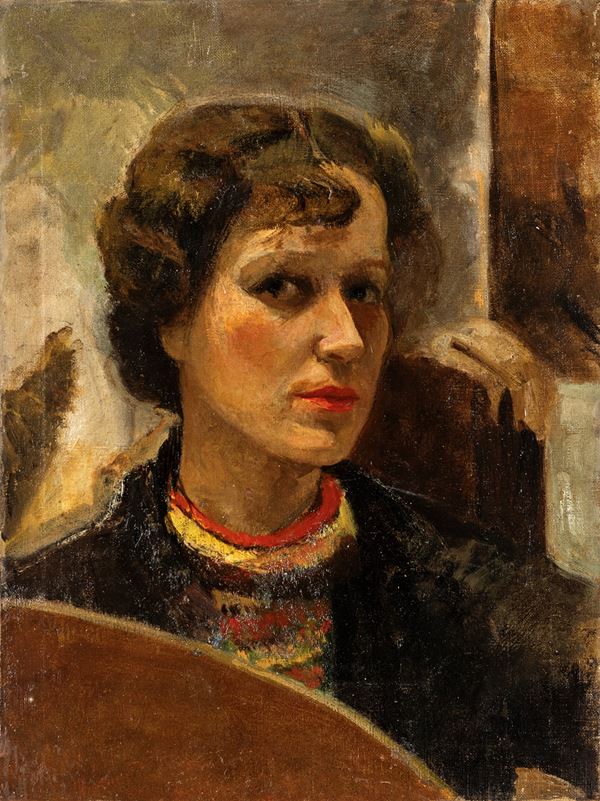 Pittore del XX secolo - Ritratto di donna