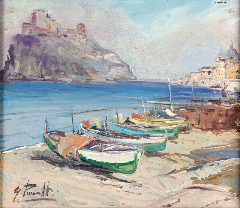 Pittore del XX Secolo - Momento Rosa - Ischia