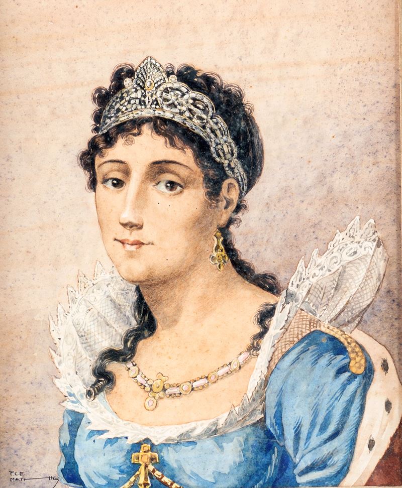 Pittore del XIX Secolo - Ritratto Dell'imperatrice Josephine