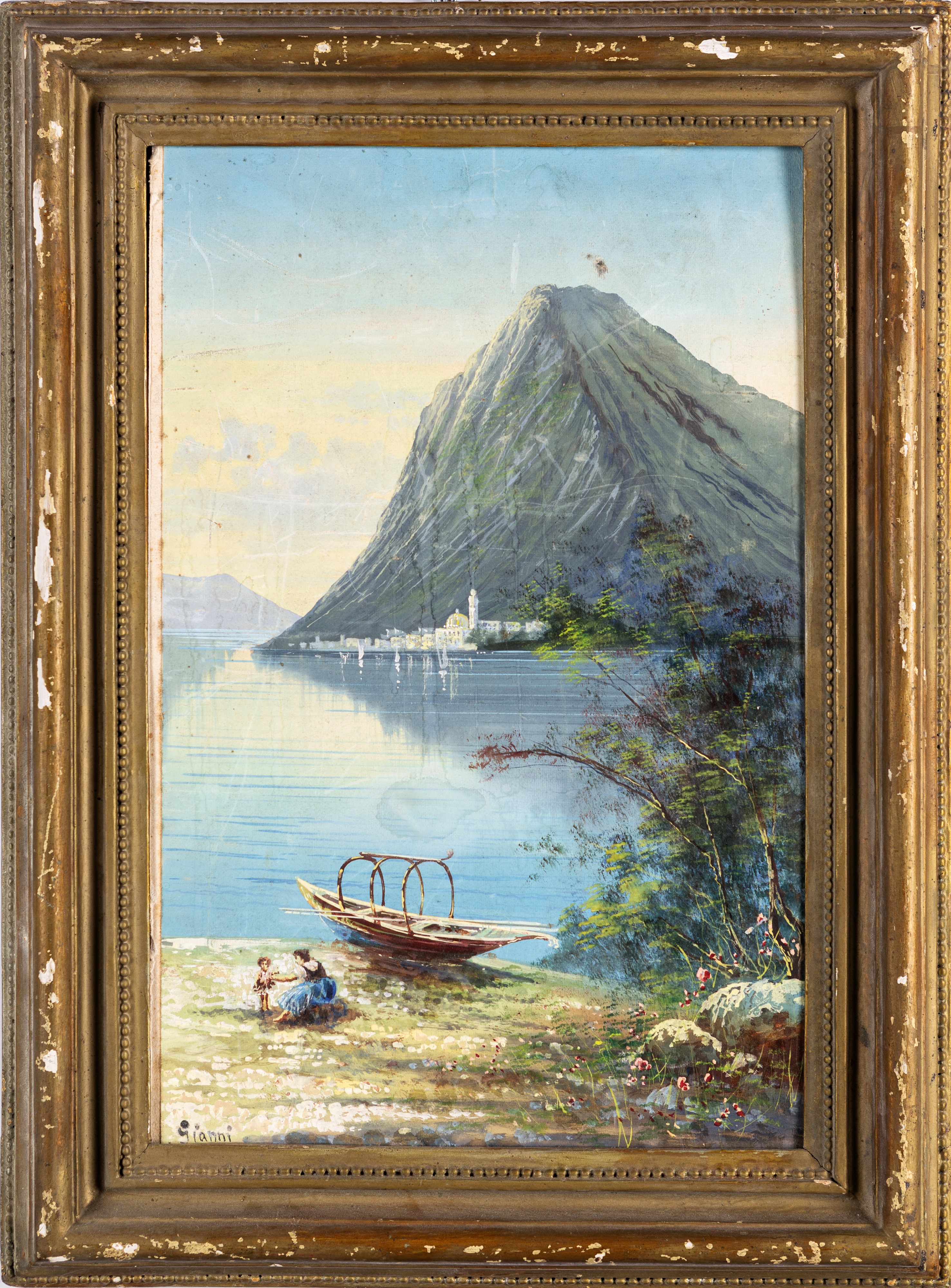 Pittore del XX Secolo - Veduta del Lago di Como