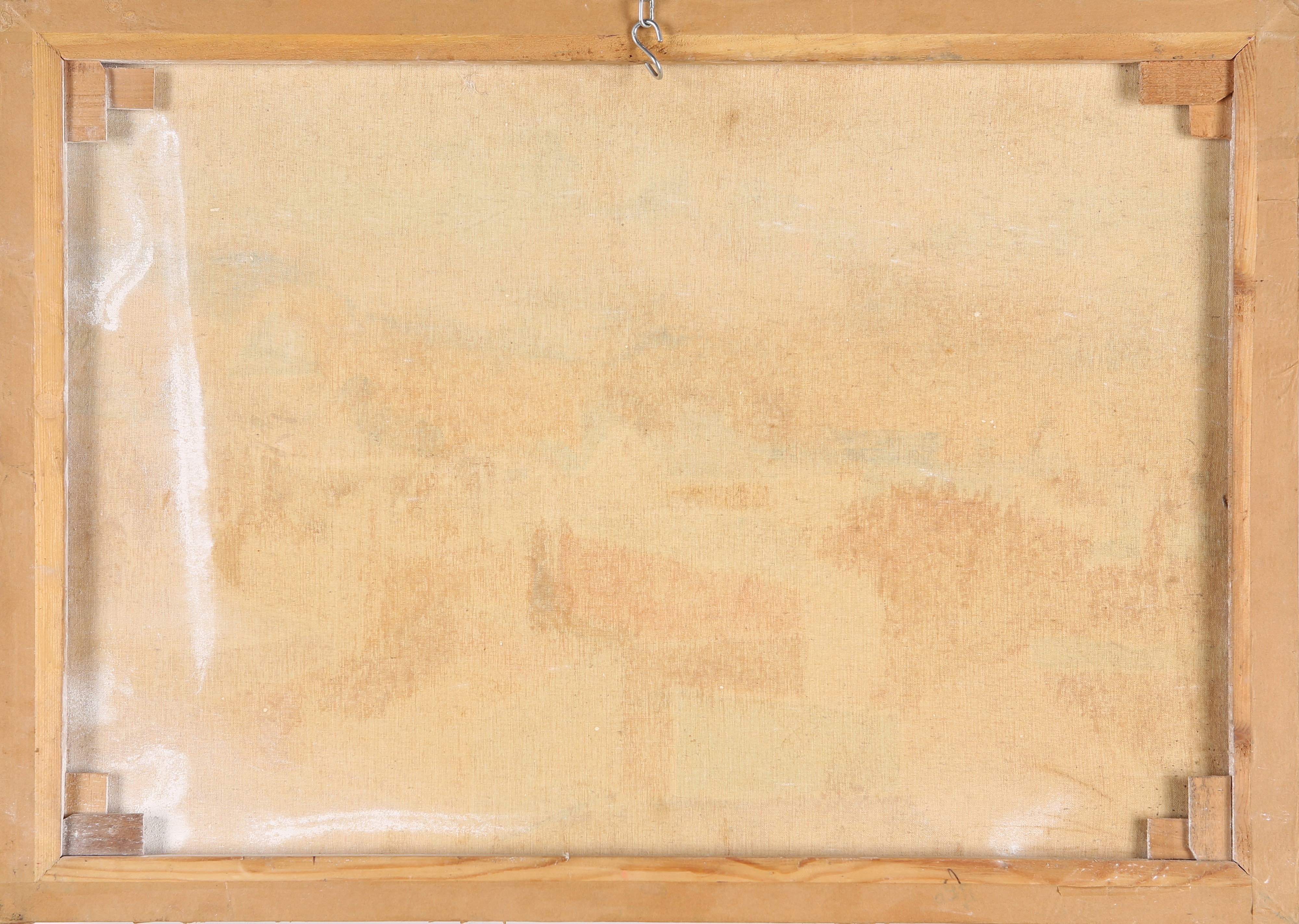 Coppia di dipinti - Tetti di Roma con San Pietro e Castel Sant'Angelo