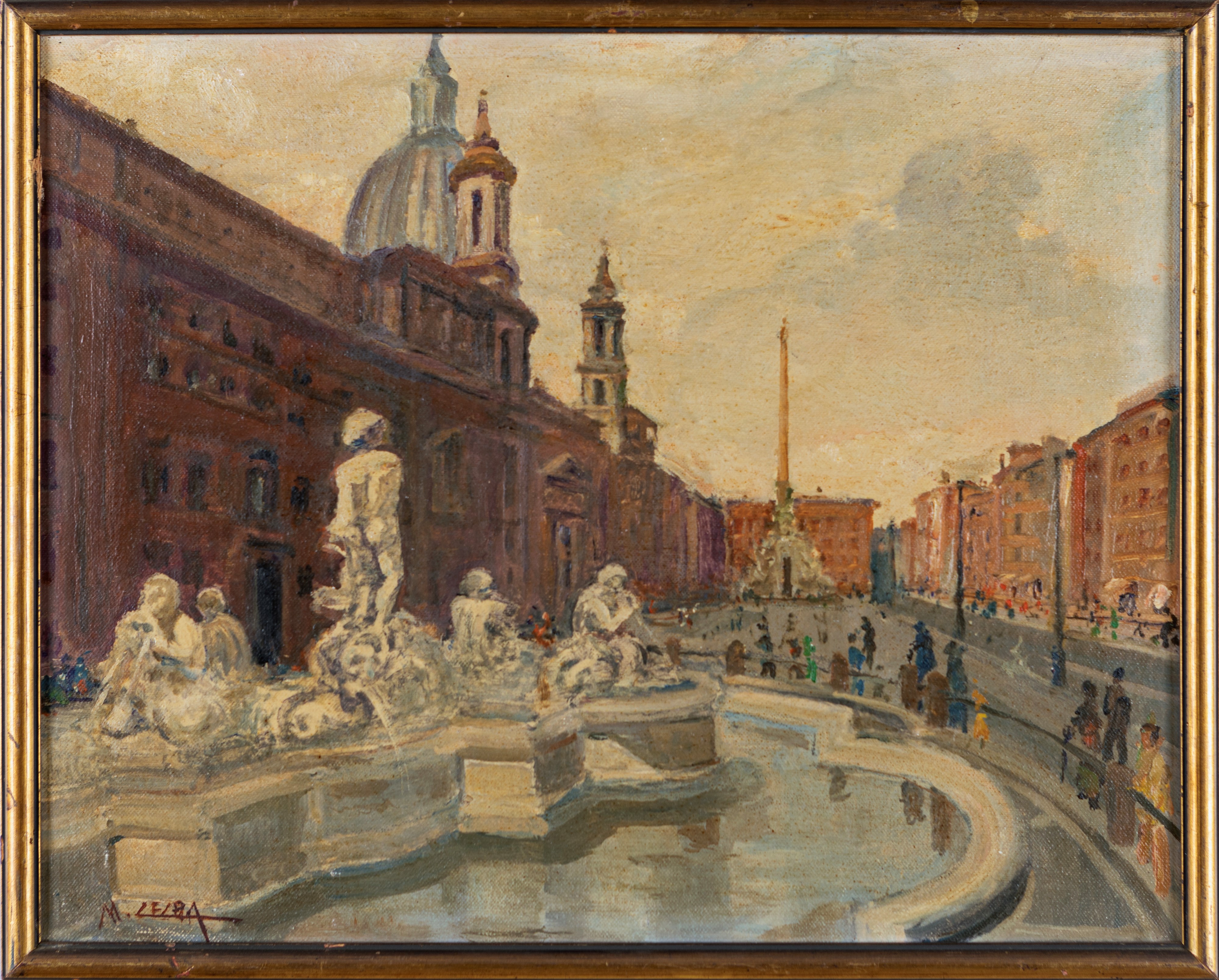 Pittore del XX Secolo - Veduta di Piazza Navona