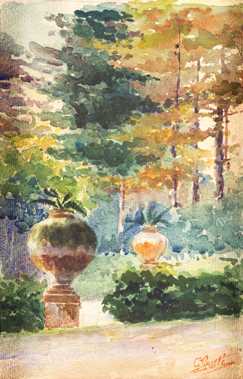 Pittore del XX Secolo - Villa in Autunno