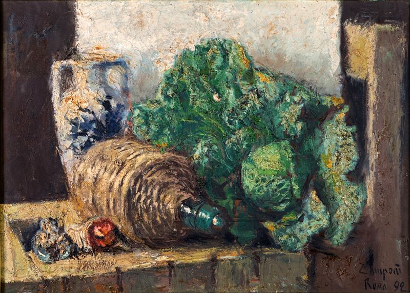 Ruggero Zamponi - Natura Morta con Fiasco