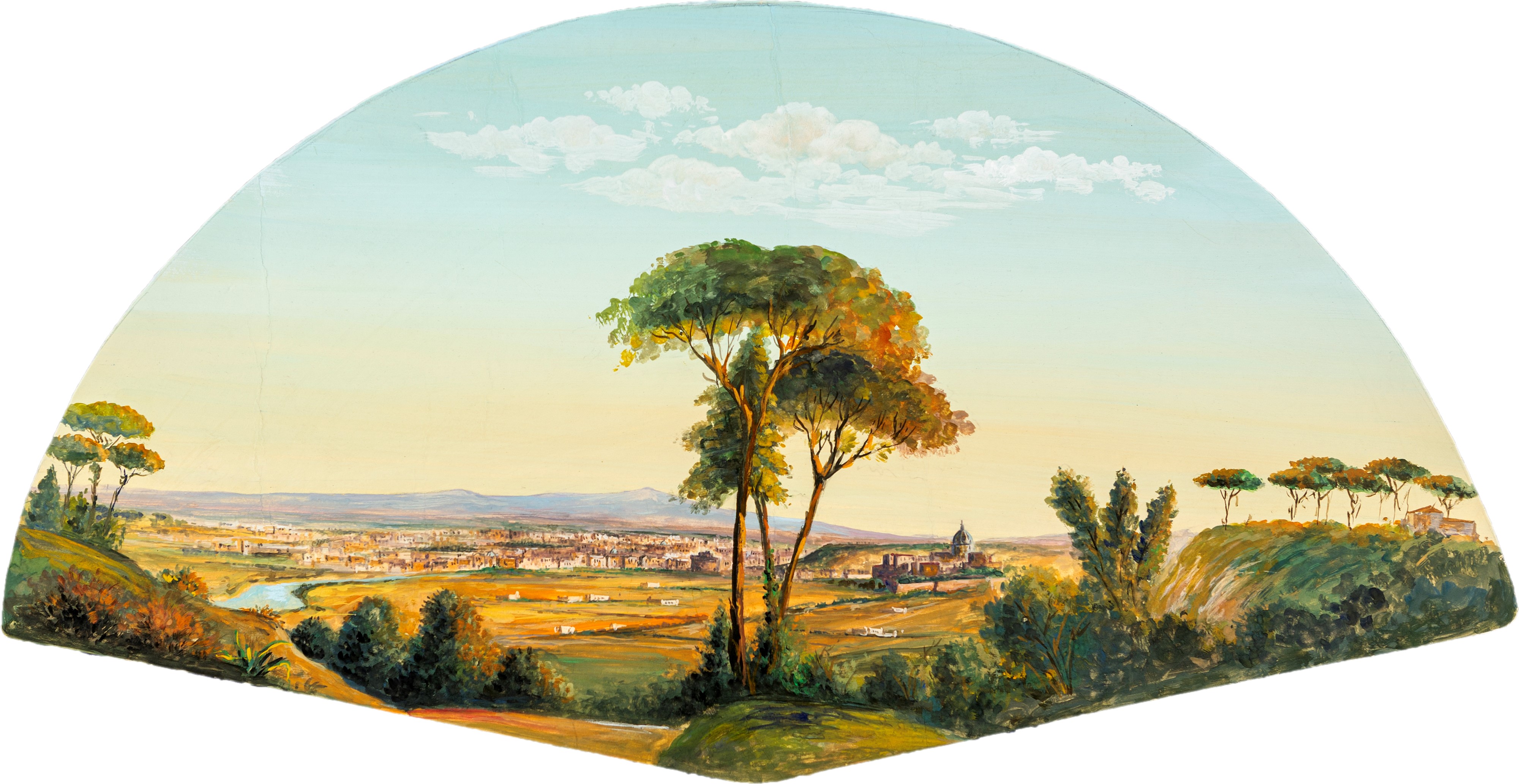Scuola Romana del XIX Secolo - Veduta di Roma da Monte Mario