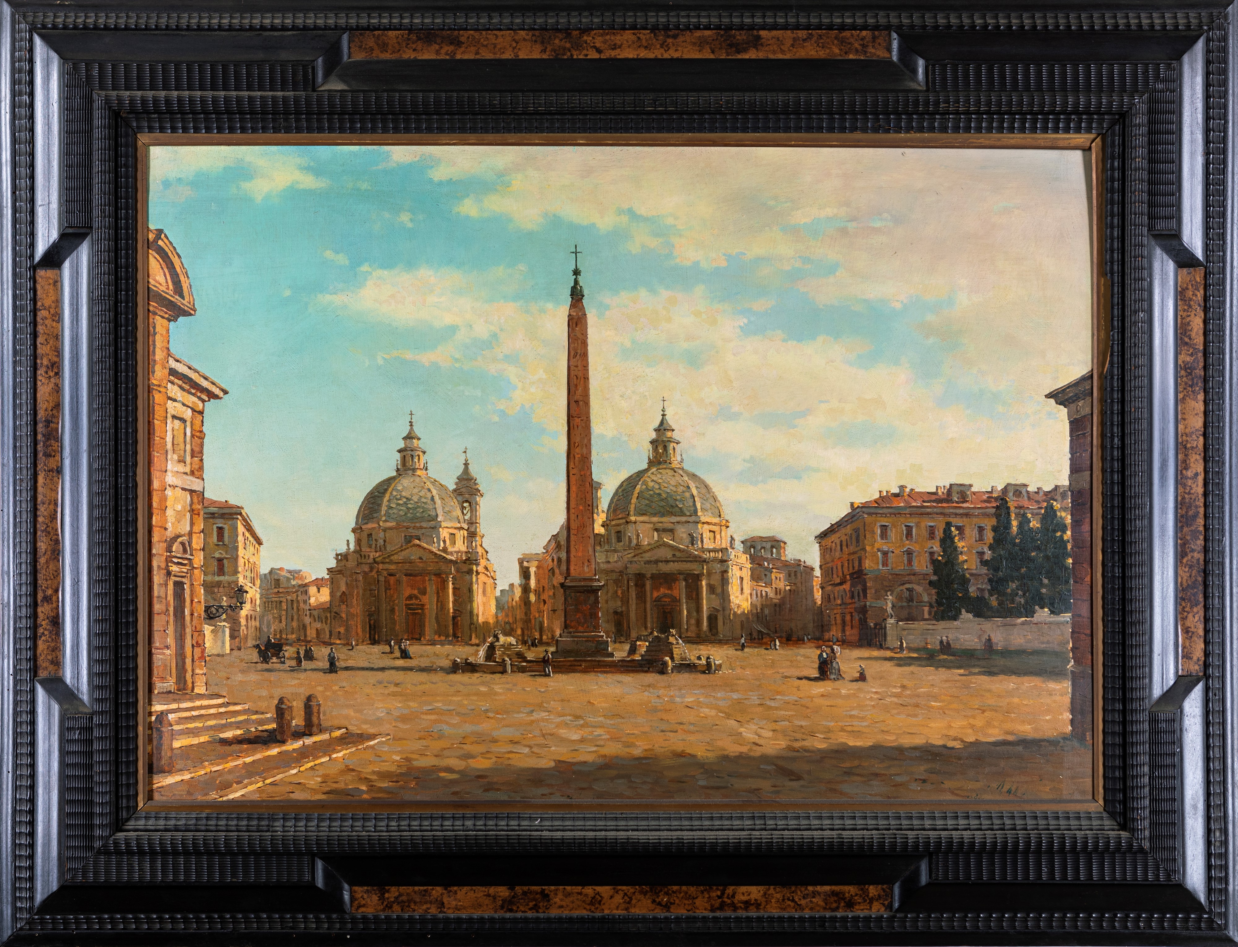 Pittore del XX Secolo - Veduta di Piazza del Popolo