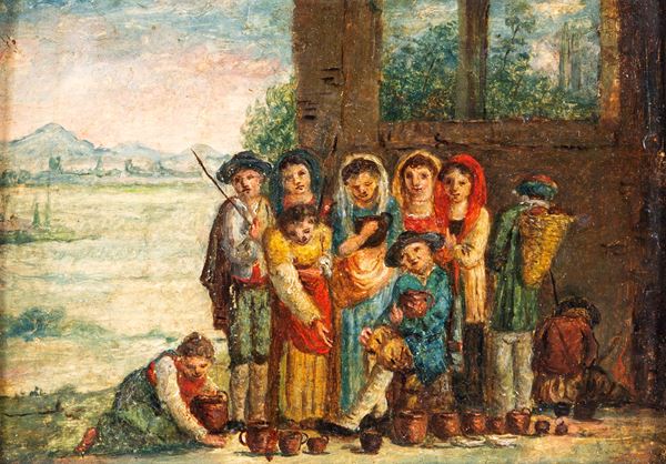 Pittore del XVIII secolo,Pittore del XX secolo - Il mercato dei vasi 