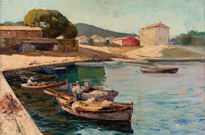 Porticciolo con Pescatori