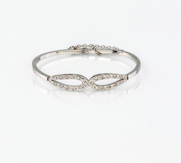 BRACCIALE RIGIDO IN ORO BIANCO
