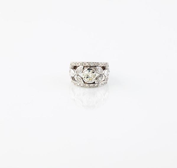 ANELLO IN ORO BIANCO CON BRILLANTI