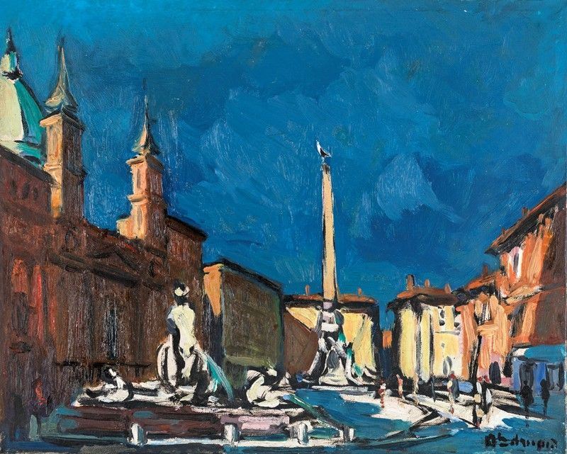 Achille Sdruscia - Piazza Navona - Impressioni