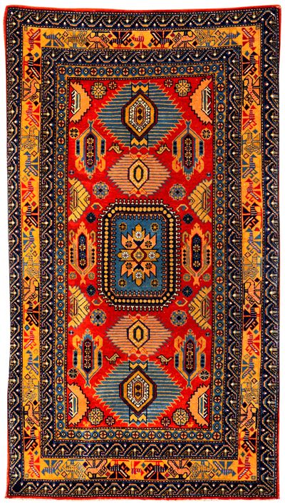 Tappeto Orientale Fondo Arancio