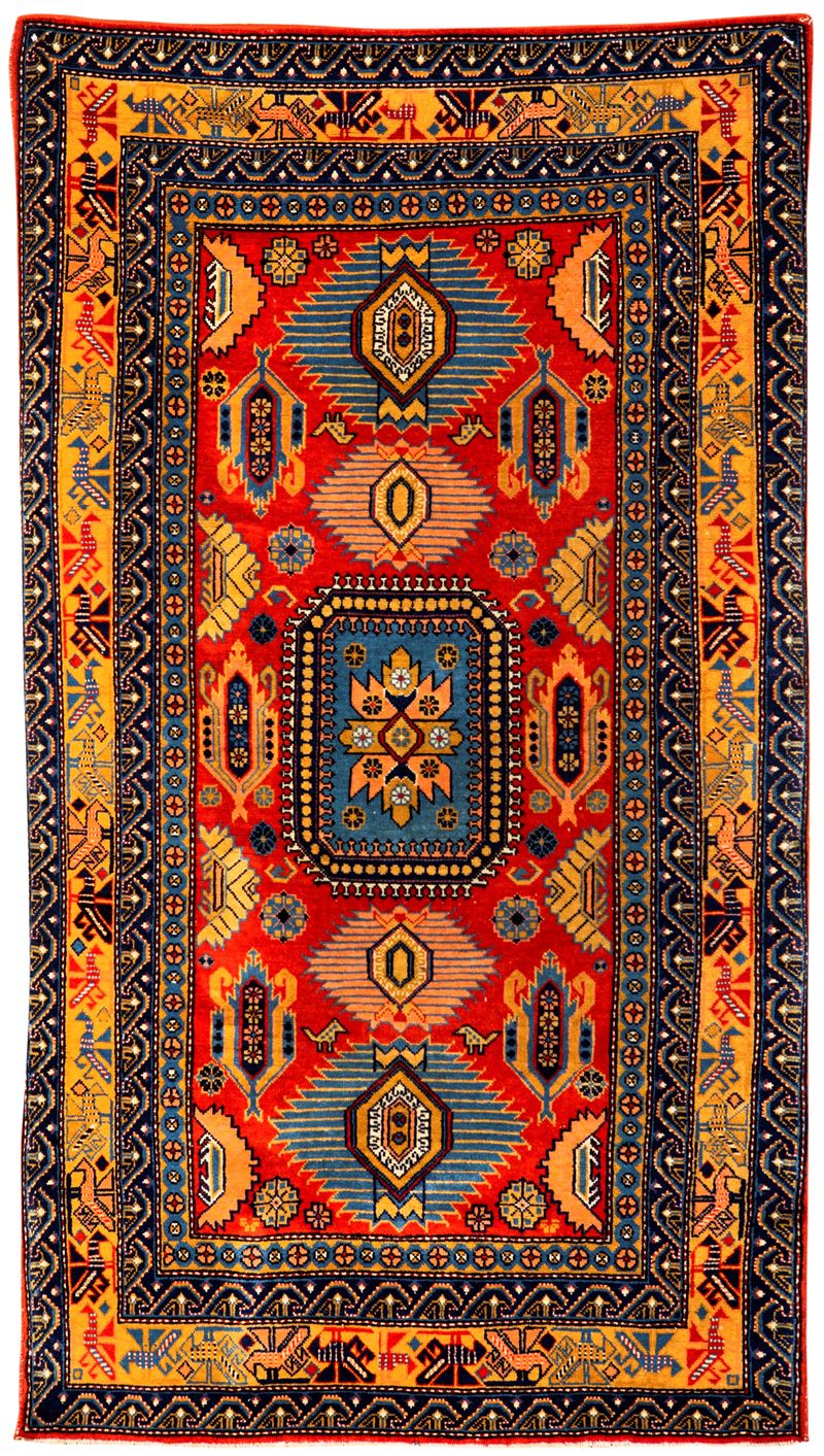 Tappeto Orientale Fondo Arancio