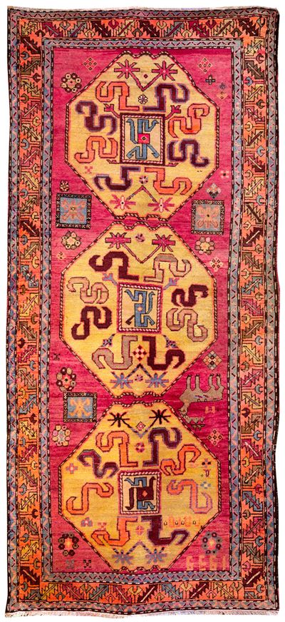 Tappeto Caucasico Dragon Rug Datato 1939