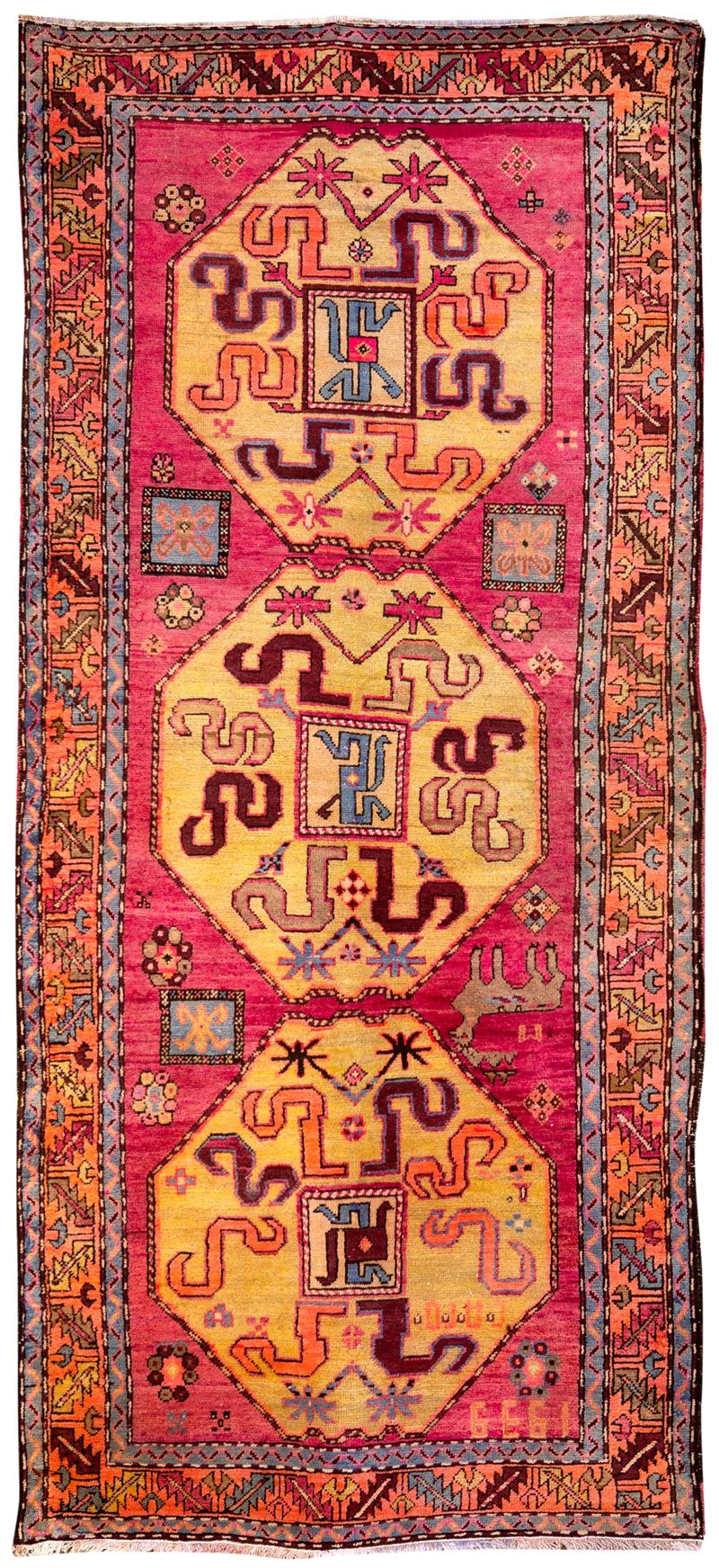 Tappeto Caucasico Dragon Rug Datato 1939