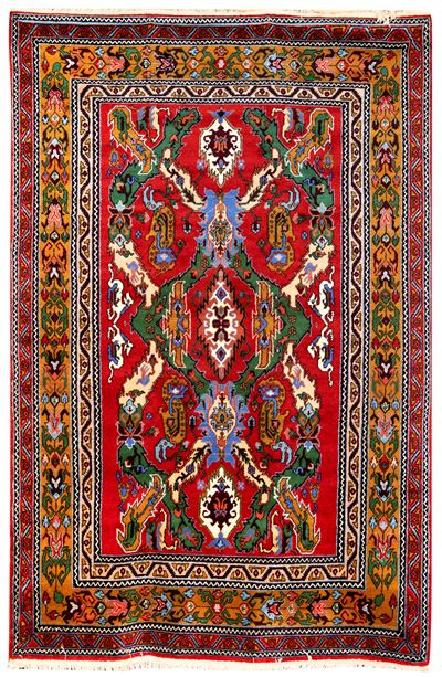 Tappeto Orientale Fondo Rosso
