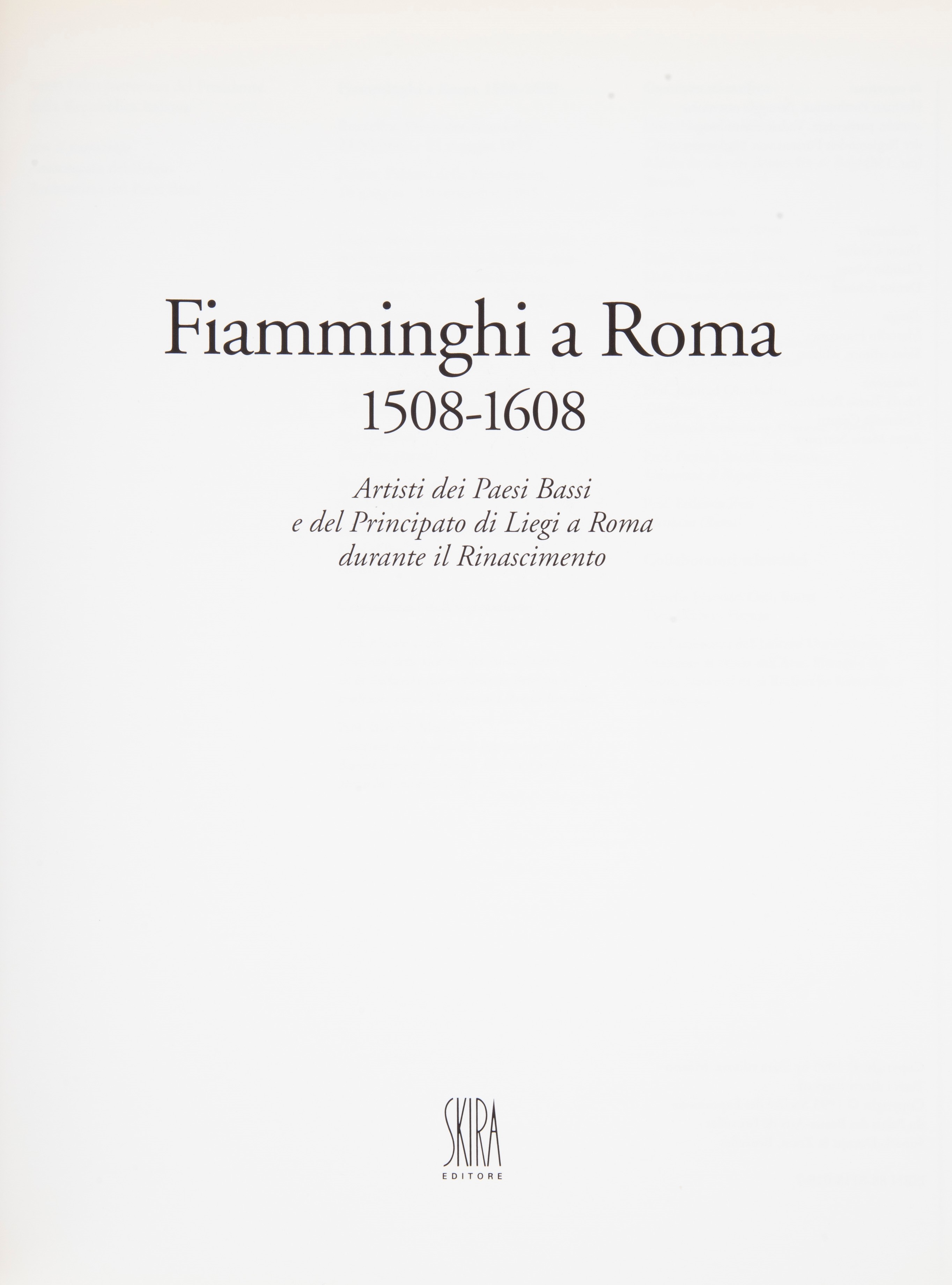 Aa. Vv. - Fiamminghi a Roma, 1508-1608