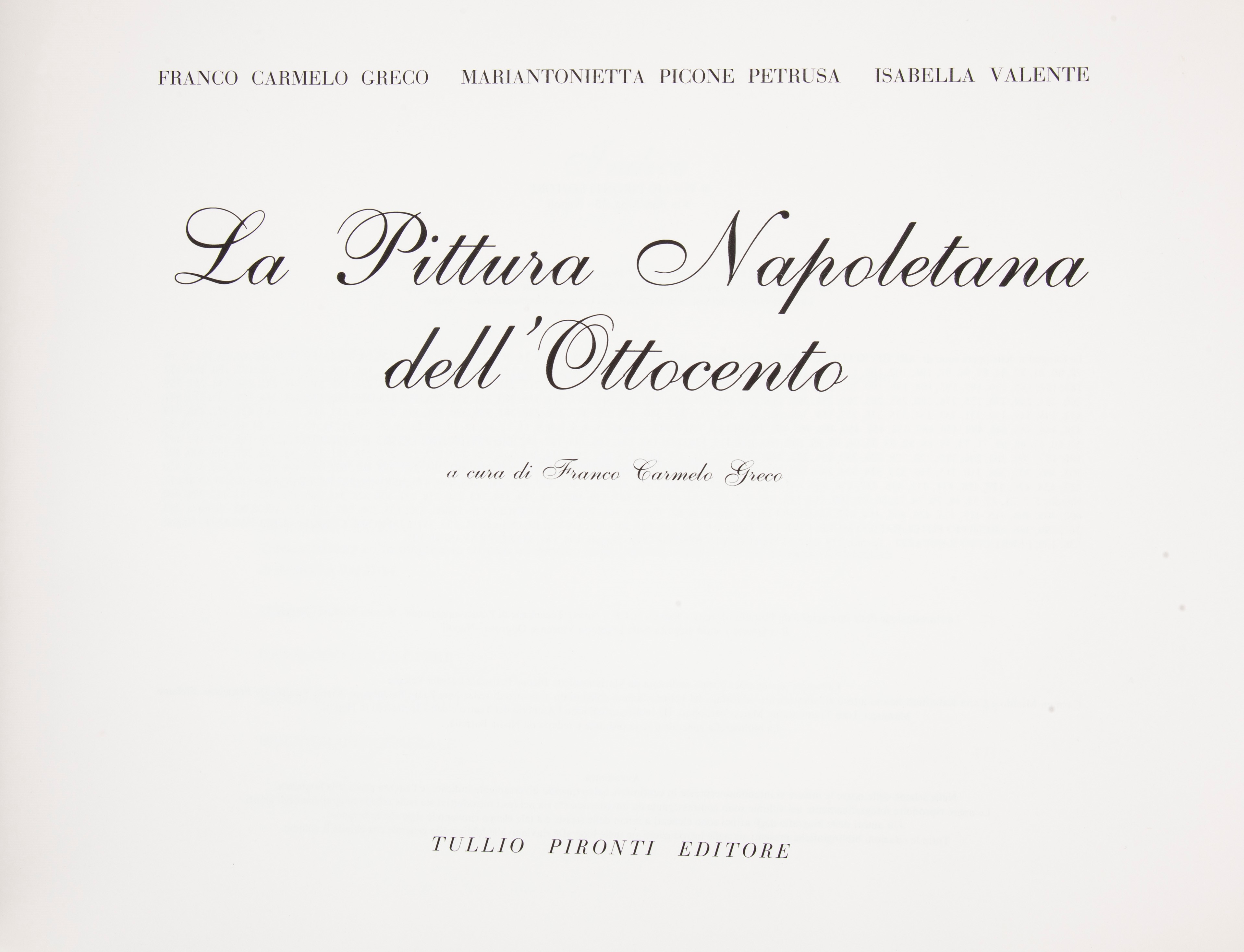 Greco, Francesco Carmelo - la Pittura Napoletana Dell’ottocento