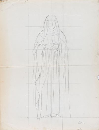 Studio per Madonna, matita su carta