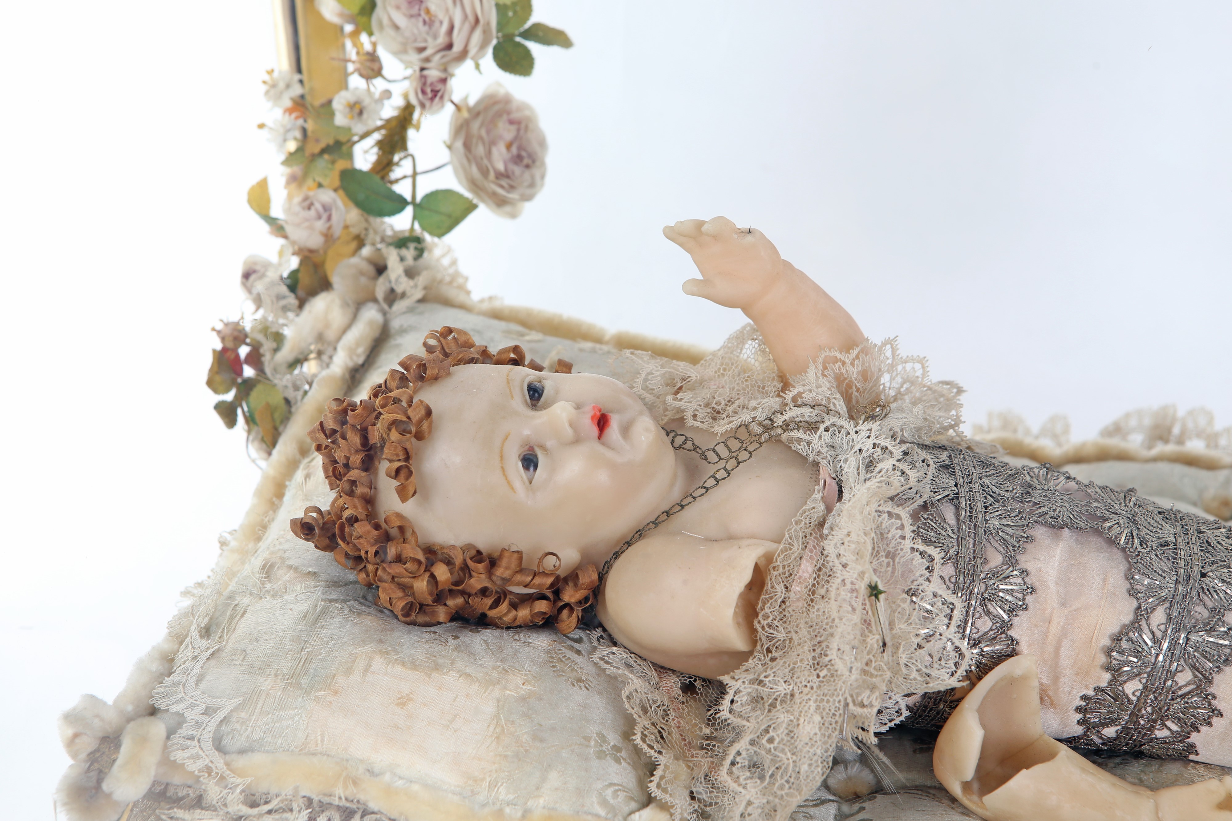 Bambinello in cera, XIX secolo