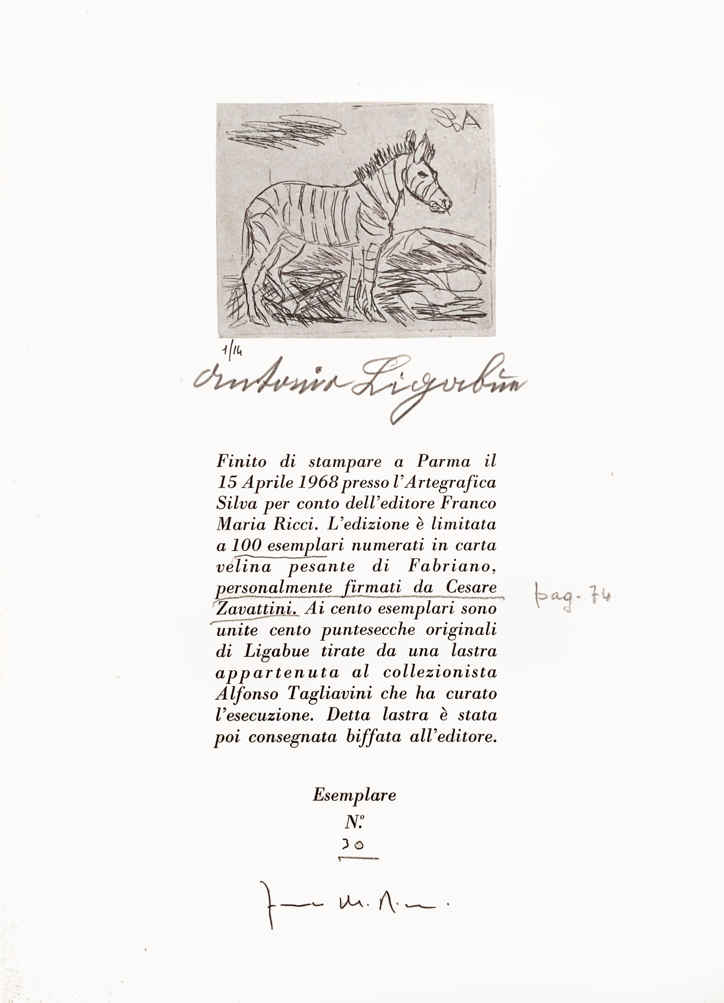 Ligabue Testo di Cesare Zavattini. Saggio di Mario De Micheli.