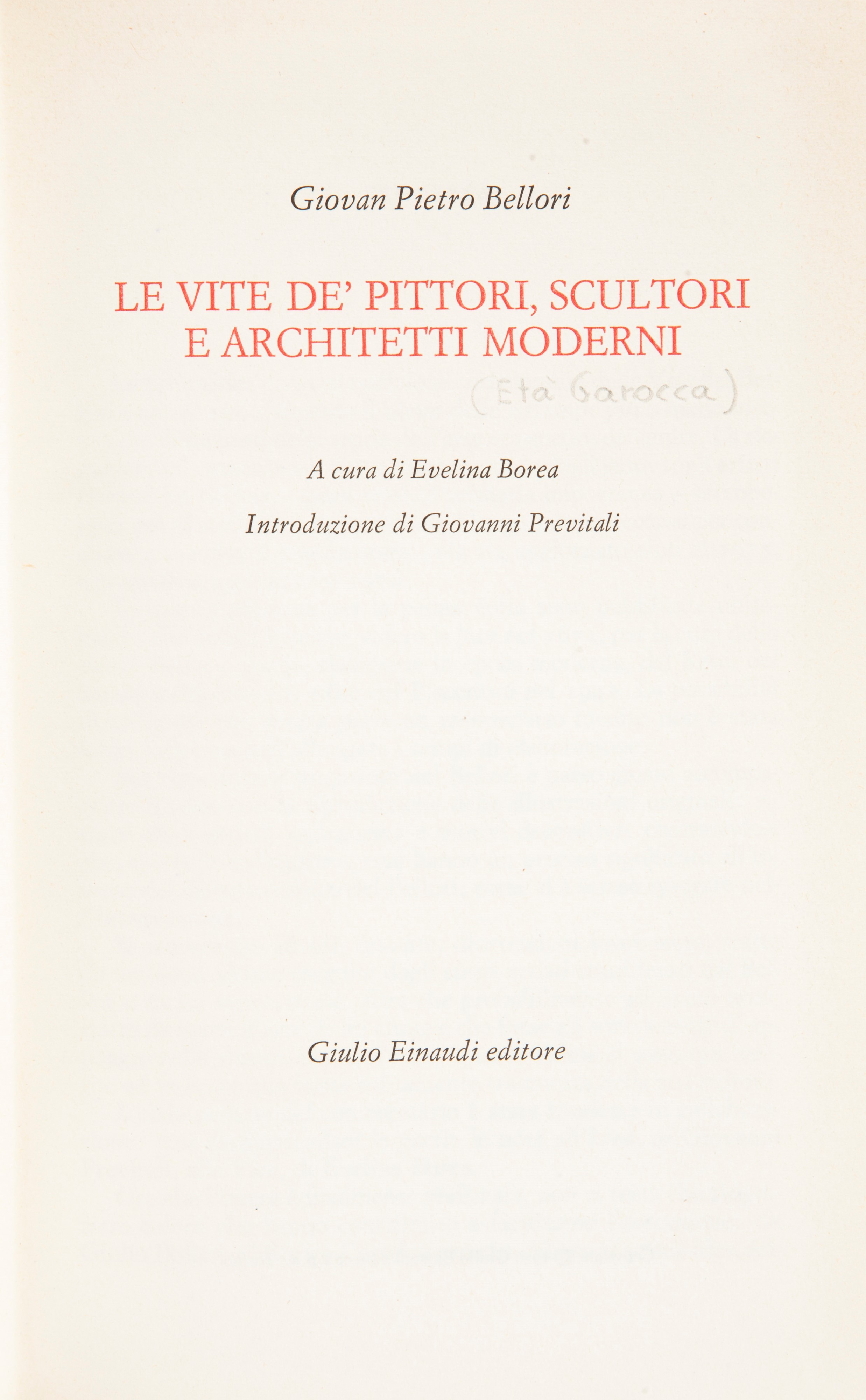 Lotto di 2 Millenni e 3 Saggi Einaudi Sull'arte: Baudelaire - Scritti Sull'arte; Bellori - le Vit...