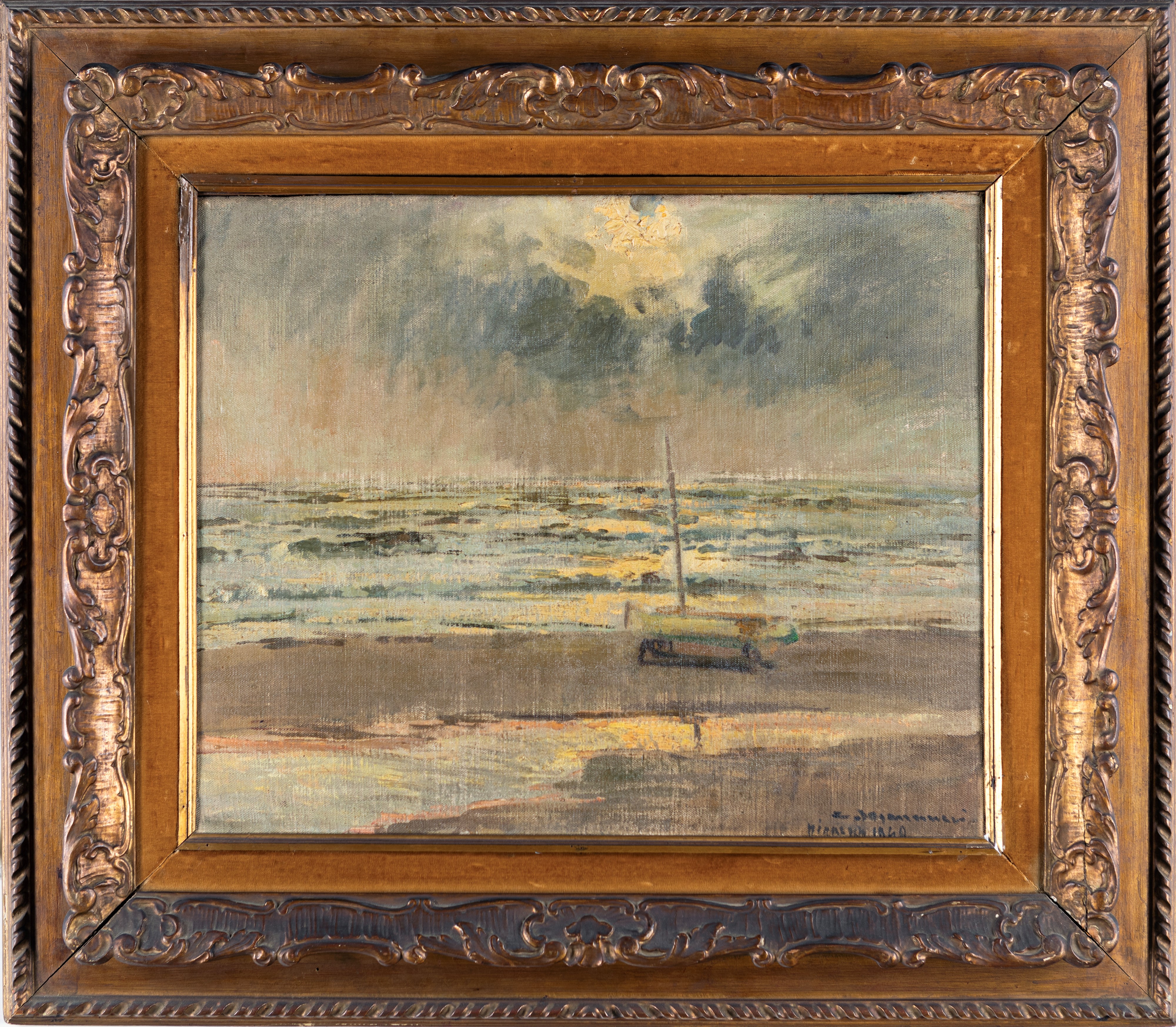 Cipriano Mannucci - Marina in Tempesta