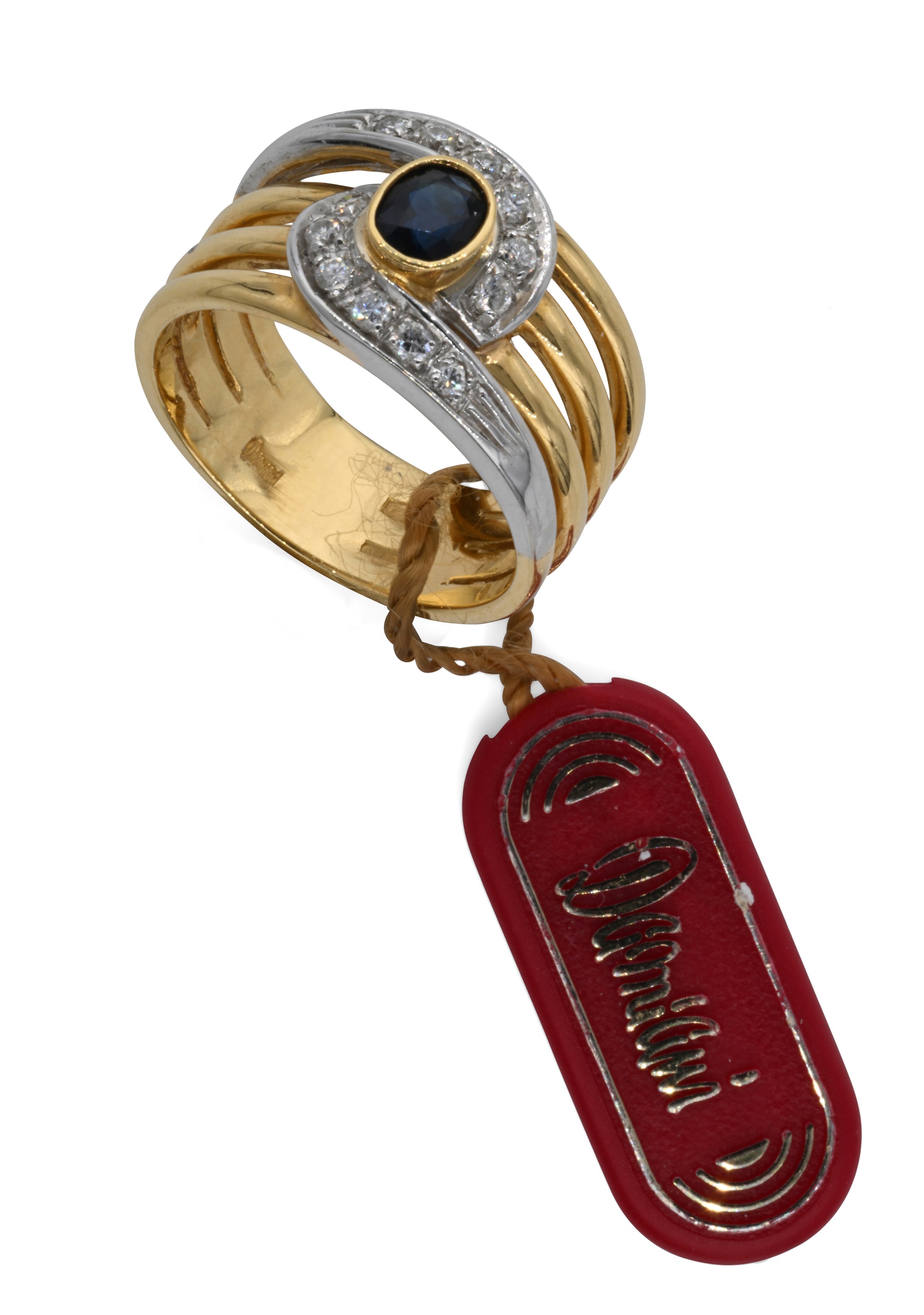 Damiani, Anello in Oro Brillanti e Zaffiro