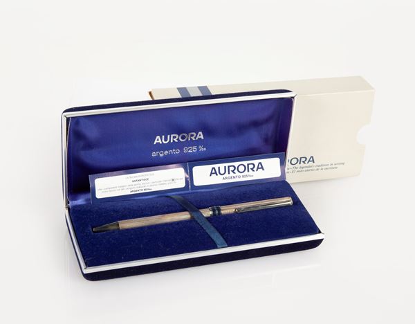 Aurora Marco Polo - Penna a sfera in argento 925/000 e smalto