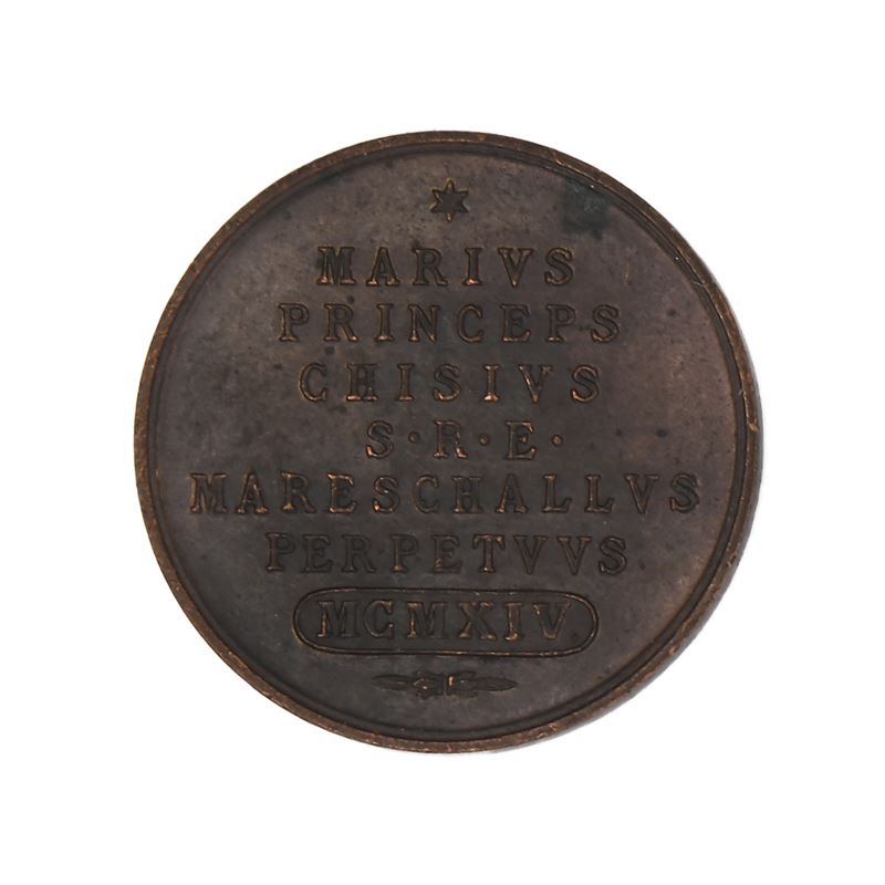 Medaglia in bronzo della Sede Vacante (1914), Maresciallo del Conclave Mario Chigi