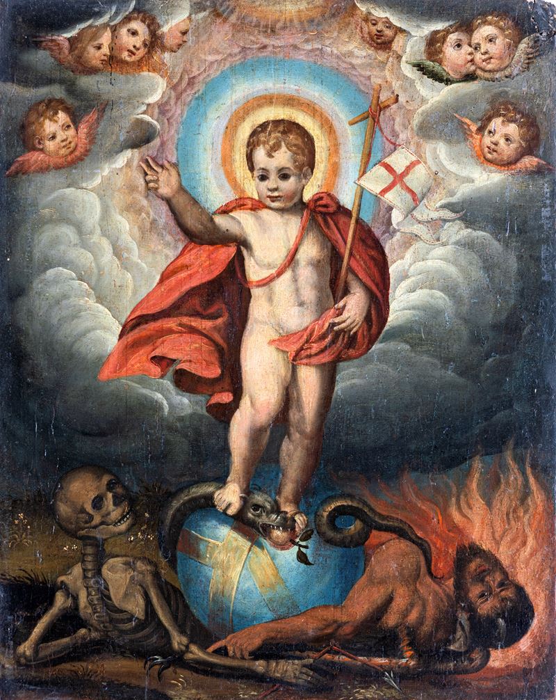 Scuola Toscana del XVII Secolo - Redentore Infante