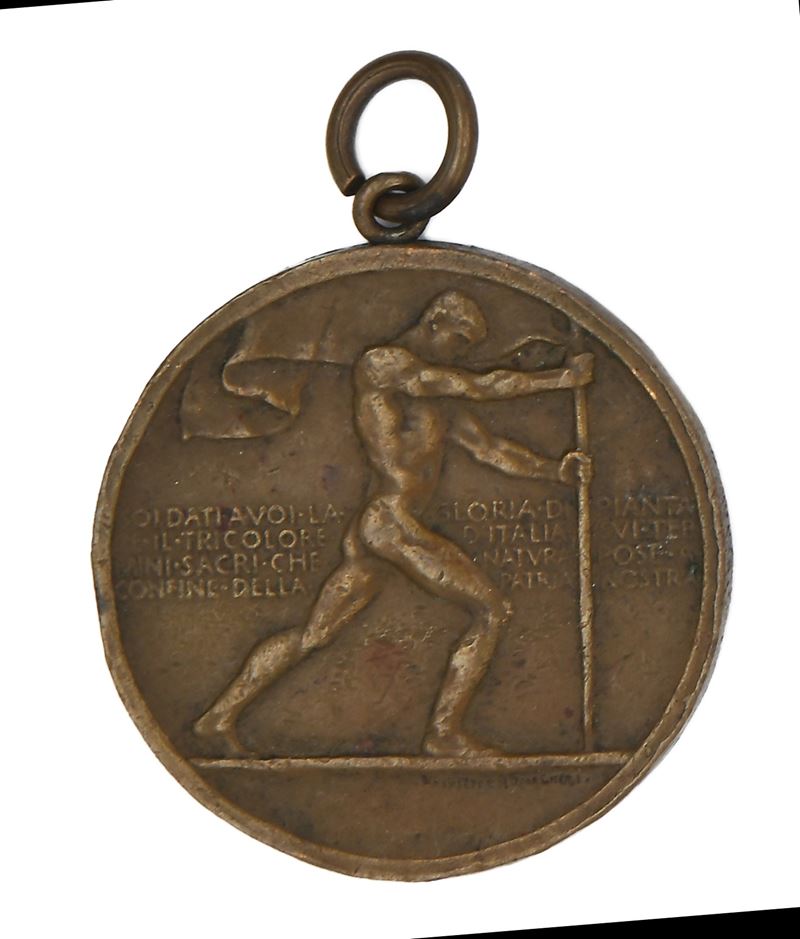 Giuseppe Romagnoli - Medaglia in Bronzo in Memoria della Grande Vittoria IV Novembre 1918 Regno D...